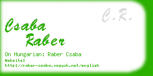 csaba raber business card